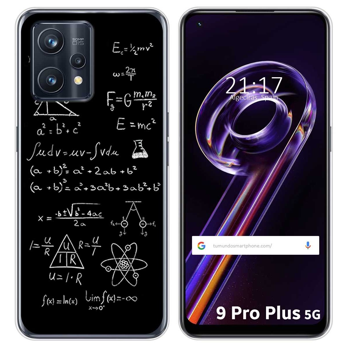Funda Silicona para Realme 9 Pro Plus 5G diseño Formulas Dibujos