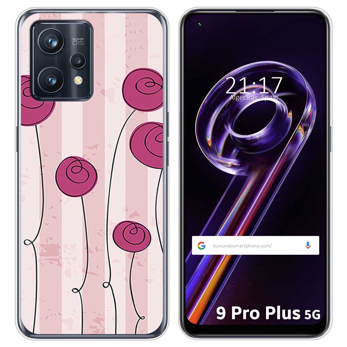Funda Silicona para Realme 9 Pro Plus 5G diseño Flores Vintage Dibujos