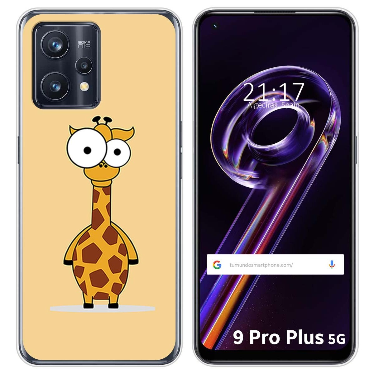 Funda Silicona para Realme 9 Pro Plus 5G diseño Jirafa Dibujos