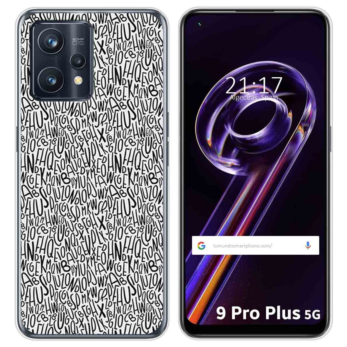 Funda Silicona para Realme 9 Pro Plus 5G diseño Letras Dibujos