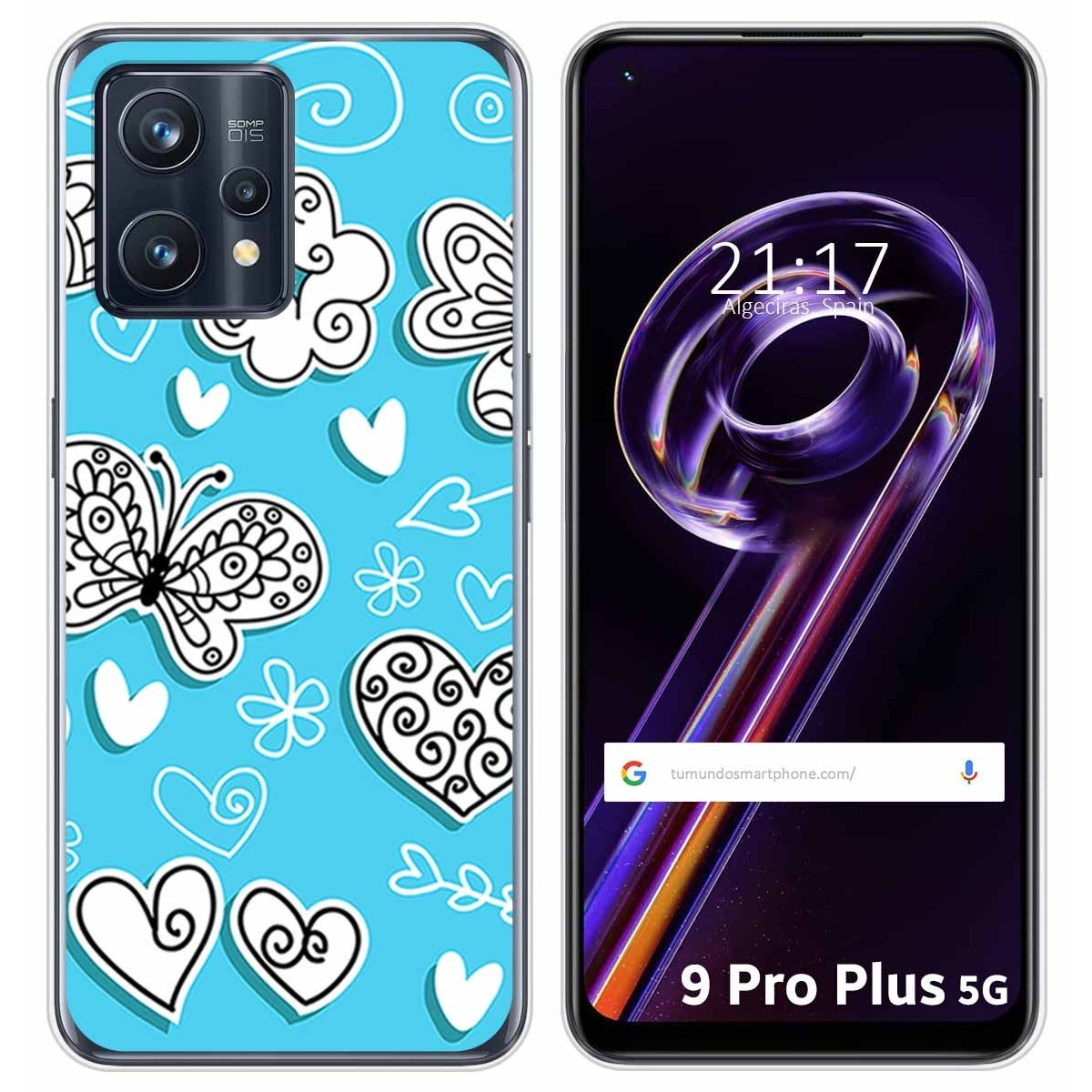 Funda Silicona para Realme 9 Pro Plus 5G diseño Mariposas Dibujos
