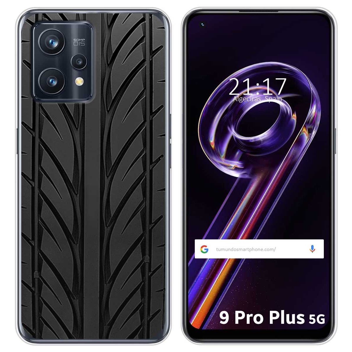 Funda Silicona para Realme 9 Pro Plus 5G diseño Neumatico Dibujos