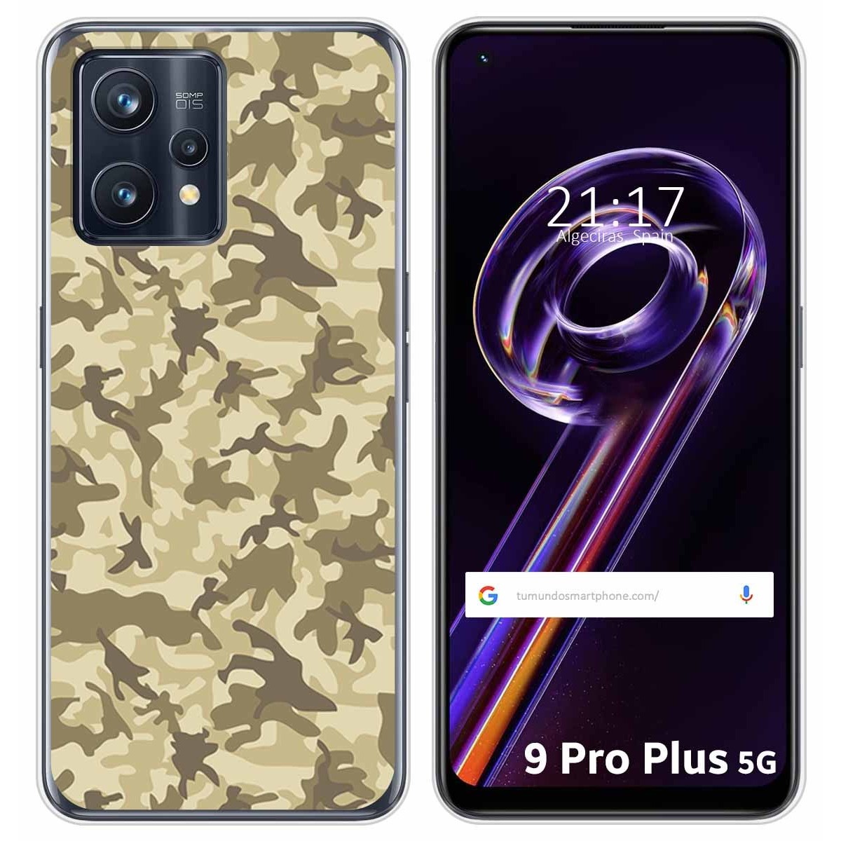 Funda Silicona para Realme 9 Pro Plus 5G diseño Sand Camuflaje Dibujos