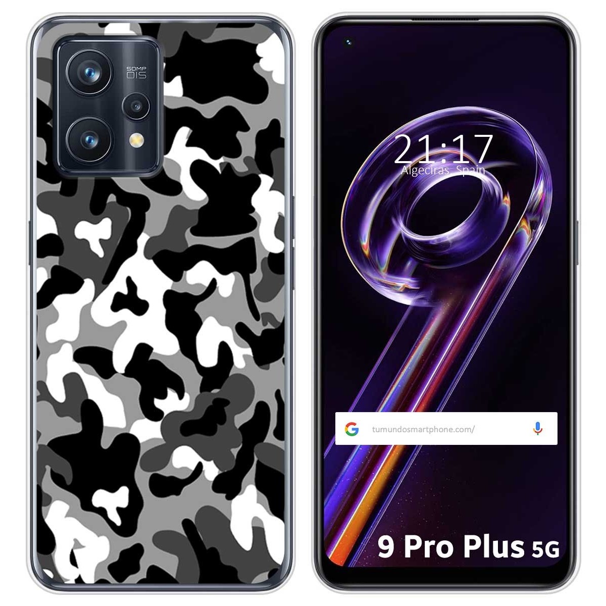 Funda Silicona para Realme 9 Pro Plus 5G diseño Snow Camuflaje Dibujos