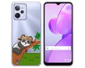 Funda Silicona Transparente para Realme C31 diseño Panda Dibujos