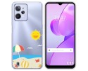 Funda Silicona Transparente para Realme C31 diseño Playa Dibujos