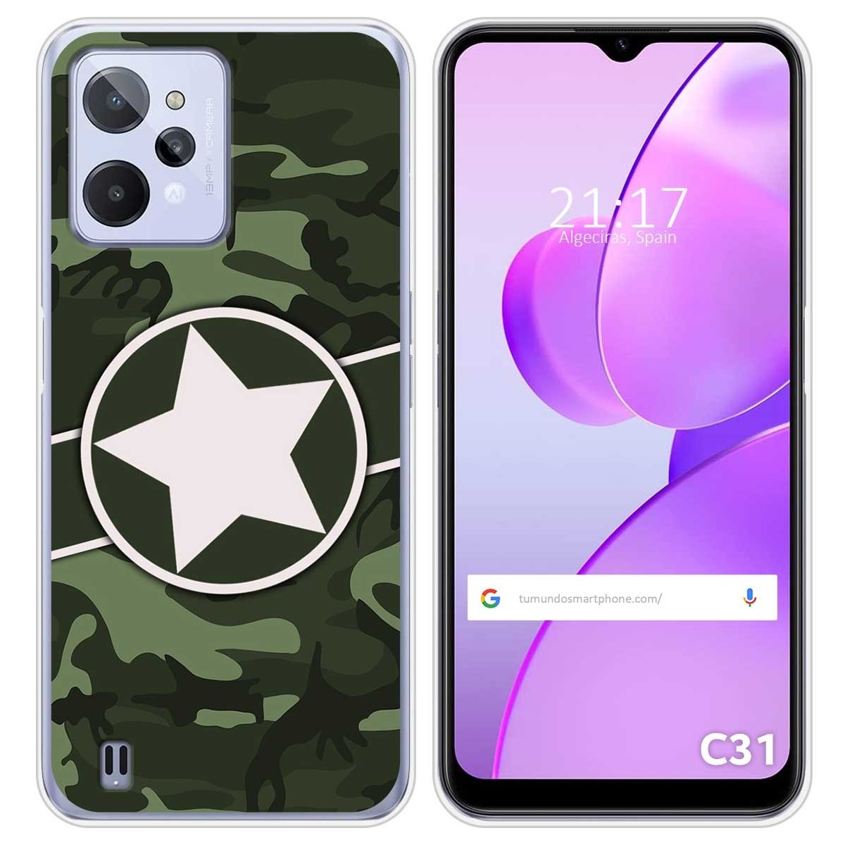 Funda Silicona para Realme C31 diseño Camuflaje 01 Dibujos