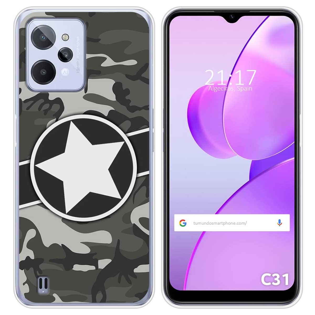 Funda Silicona para Realme C31 diseño Camuflaje 02 Dibujos