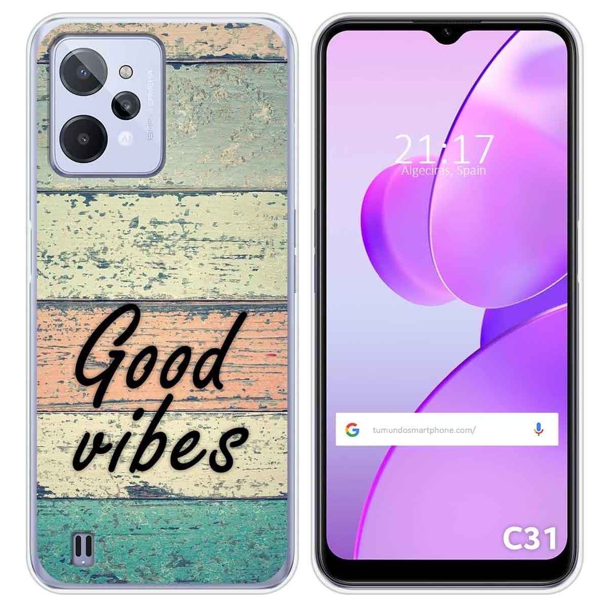 Funda Silicona para Realme C31 diseño Madera 01 Dibujos