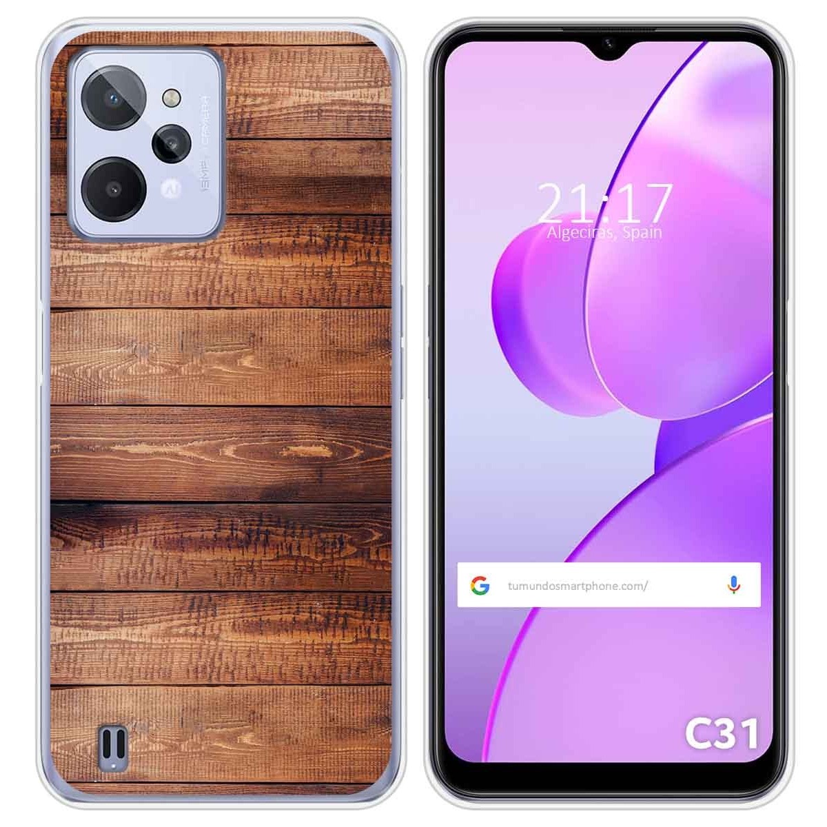 Funda Silicona para Realme C31 diseño Madera 02 Dibujos