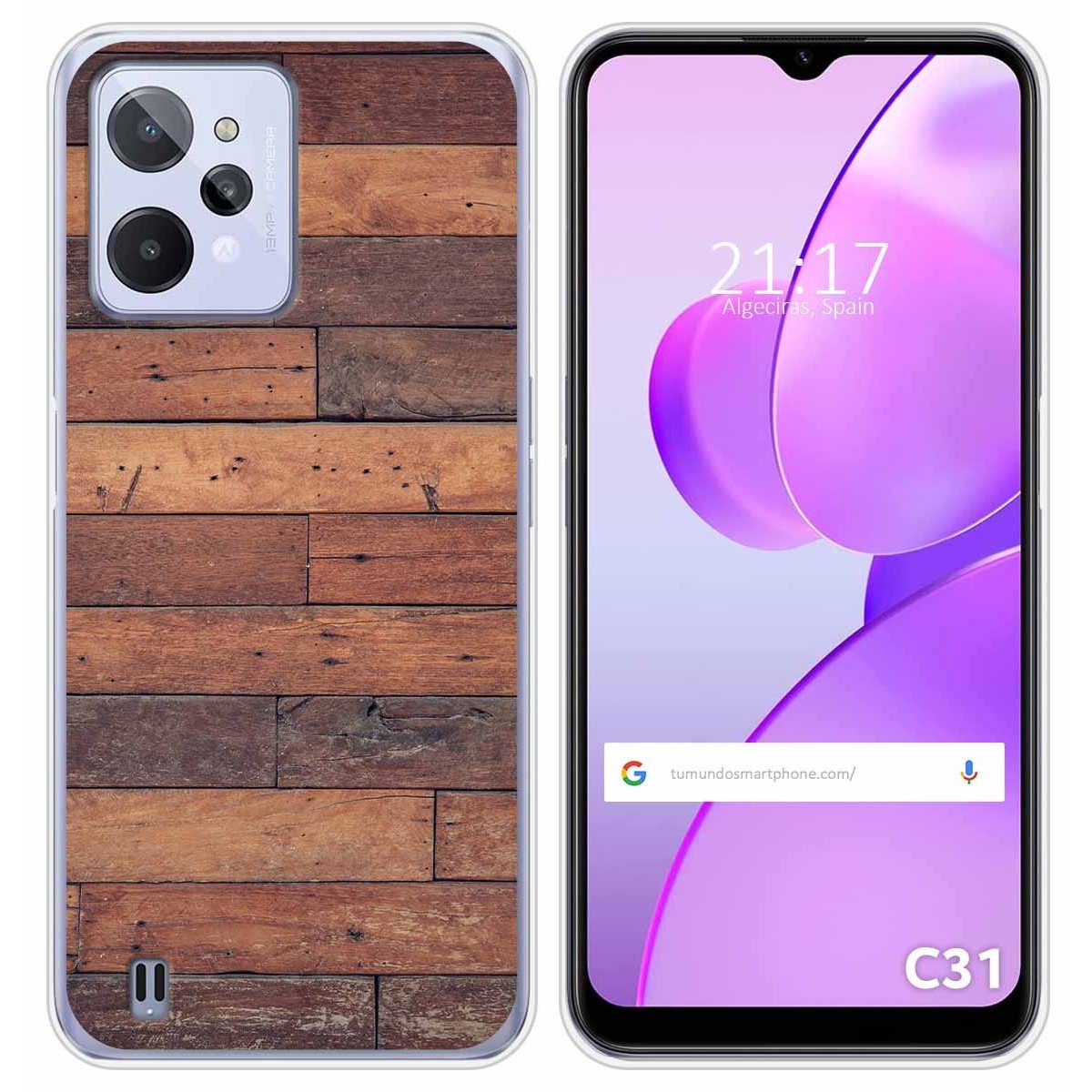 Funda Silicona para Realme C31 diseño Madera 03 Dibujos