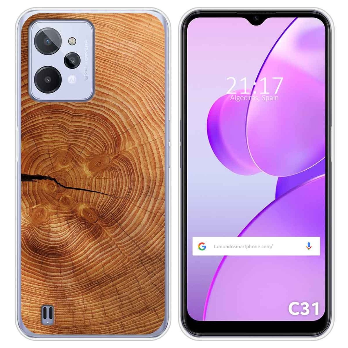 Funda Silicona para Realme C31 diseño Madera 04 Dibujos