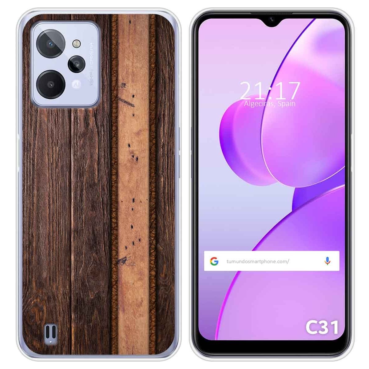 Funda Silicona para Realme C31 diseño Madera 05 Dibujos