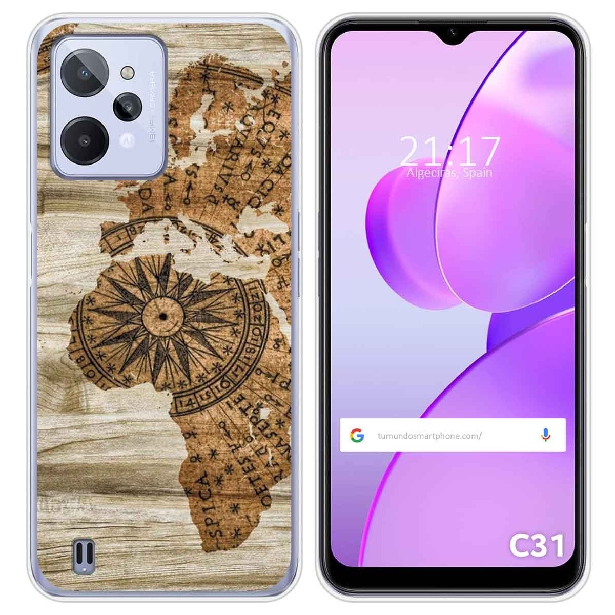 Funda Silicona para Realme C31 diseño Madera 07 Dibujos