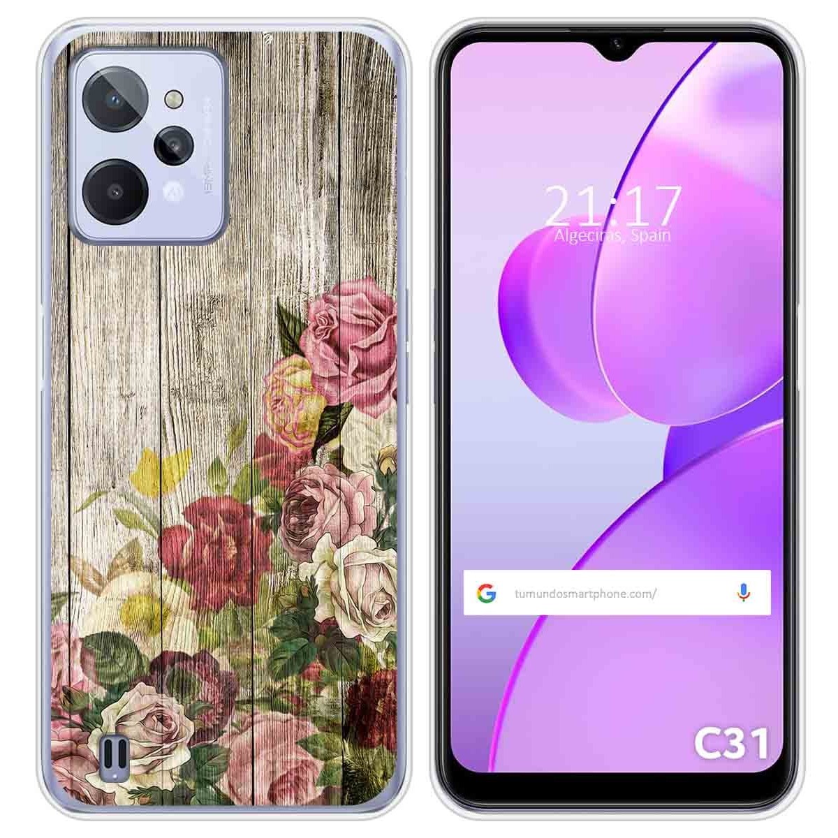 Funda Silicona para Realme C31 diseño Madera 08 Dibujos