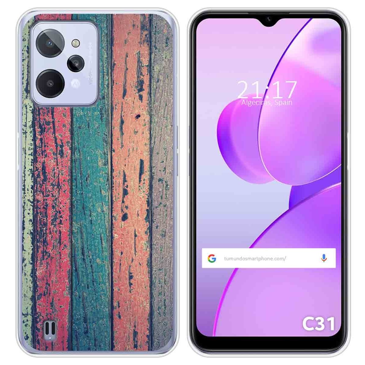 Funda Silicona para Realme C31 diseño Madera 10 Dibujos
