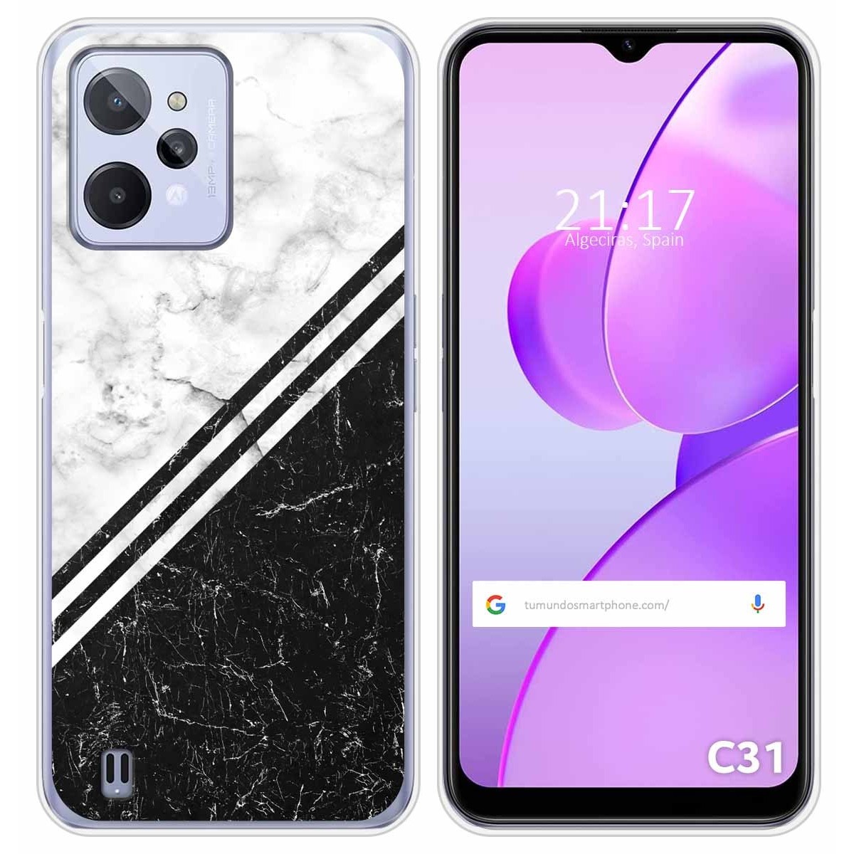 Funda Silicona para Realme C31 diseño Mármol 01 Dibujos