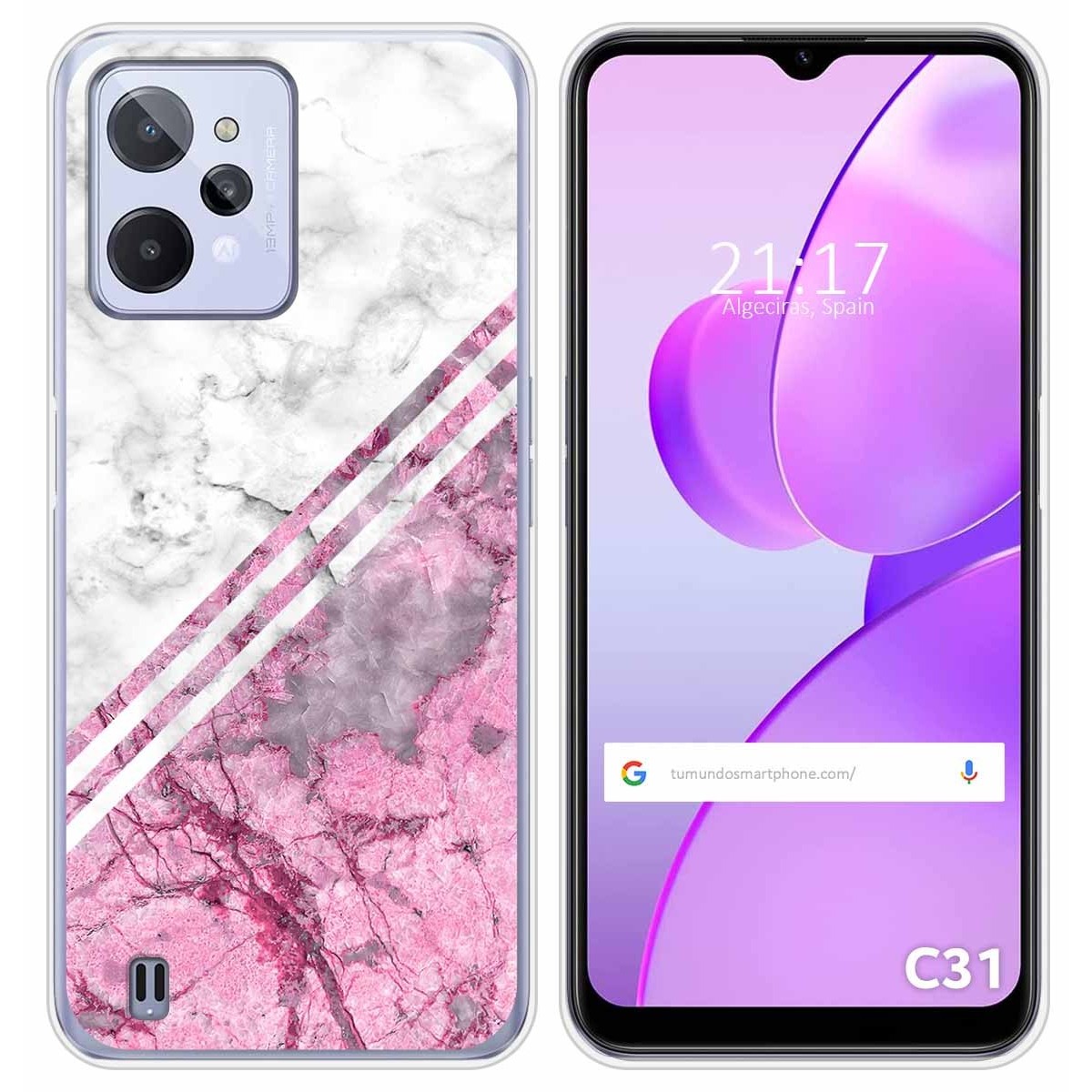 Funda Silicona para Realme C31 diseño Mármol 03 Dibujos