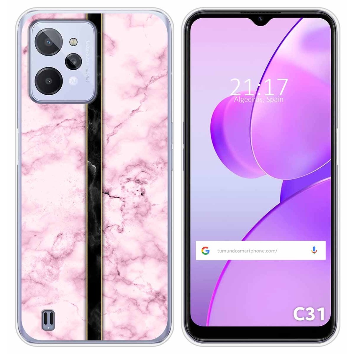 Funda Silicona para Realme C31 diseño Mármol 04 Dibujos