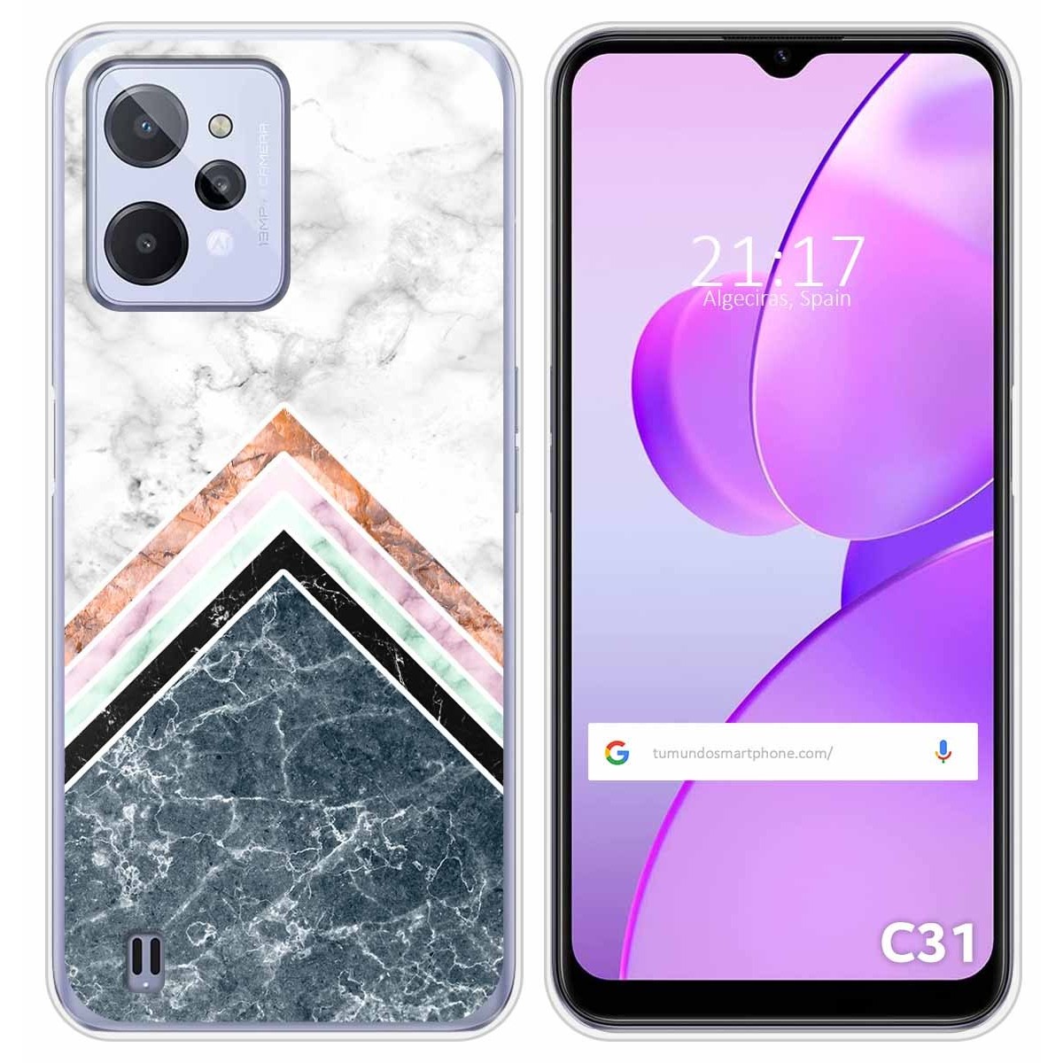 Funda Silicona para Realme C31 diseño Mármol 05 Dibujos