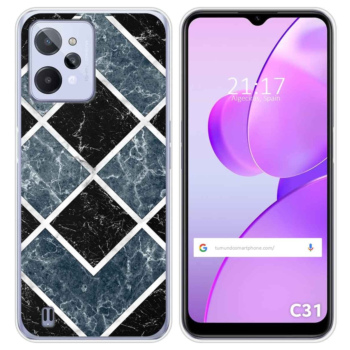Funda Silicona para Realme C31 diseño Mármol 06 Dibujos