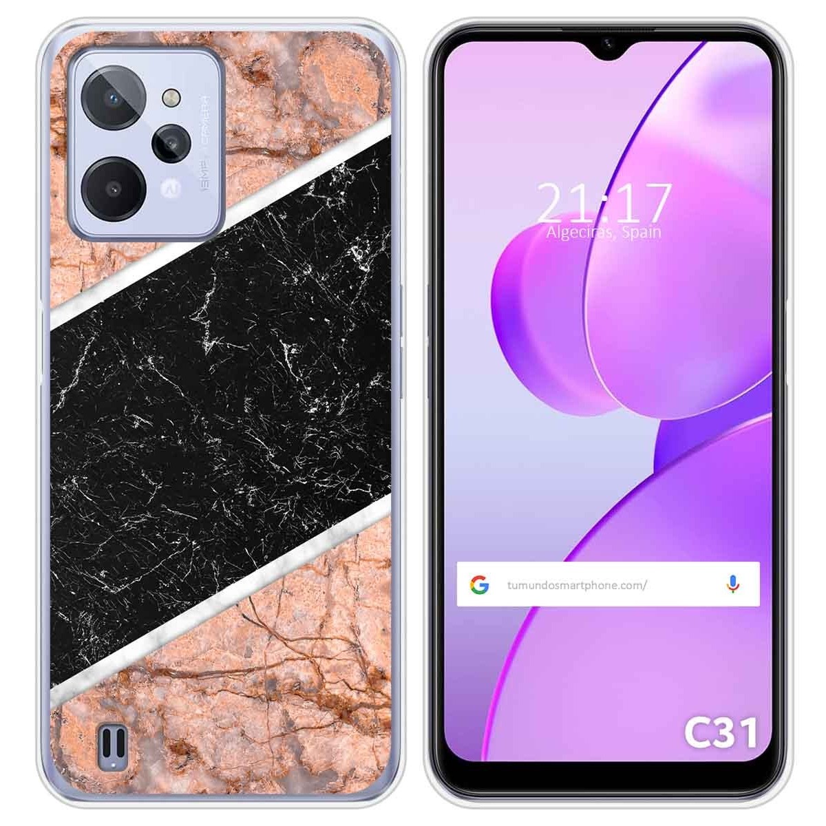 Funda Silicona para Realme C31 diseño Mármol 07 Dibujos