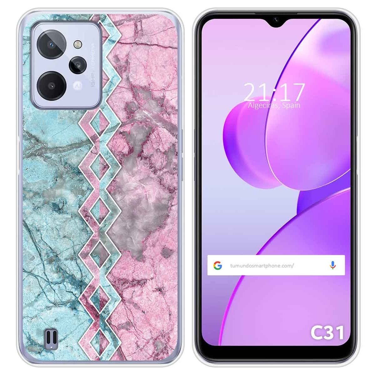 Funda Silicona para Realme C31 diseño Mármol 08 Dibujos