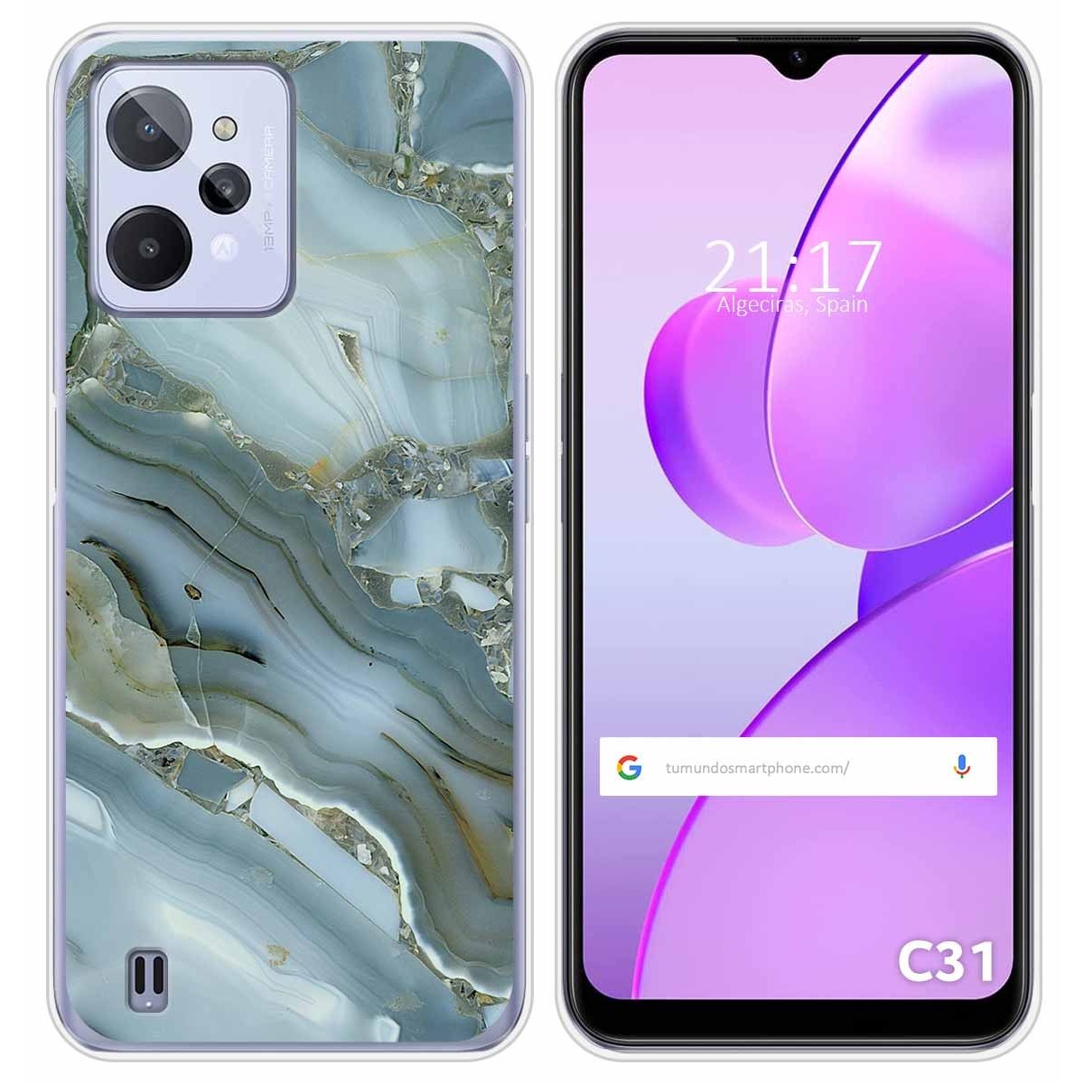 Funda Silicona para Realme C31 diseño Mármol 09 Dibujos