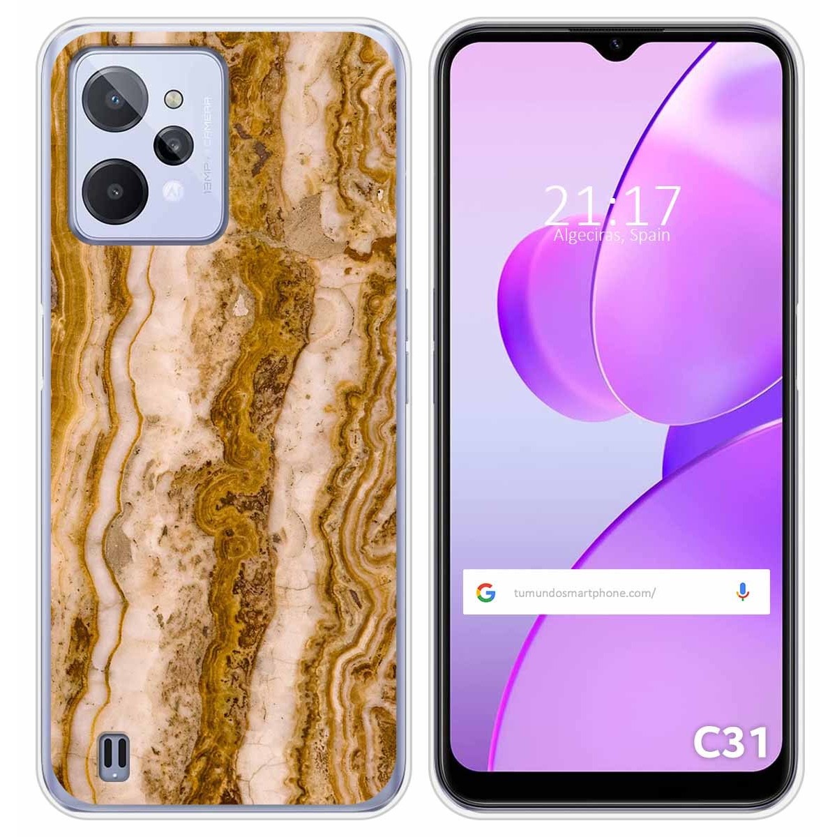 Funda Silicona para Realme C31 diseño Mármol 10 Dibujos