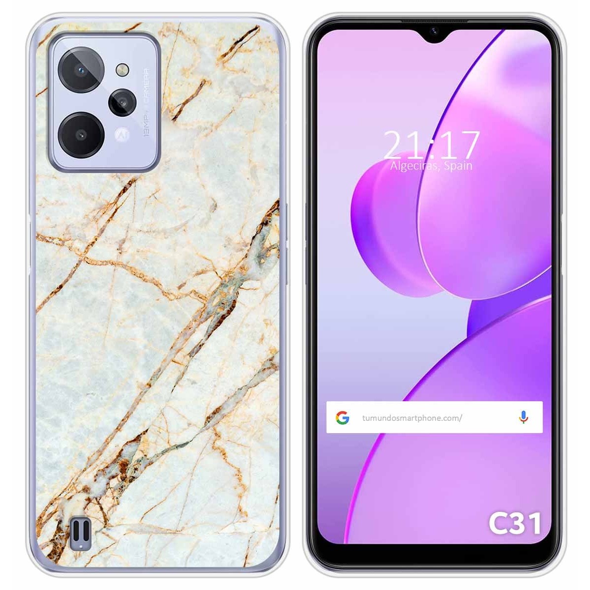 Funda Silicona para Realme C31 diseño Mármol 13 Dibujos