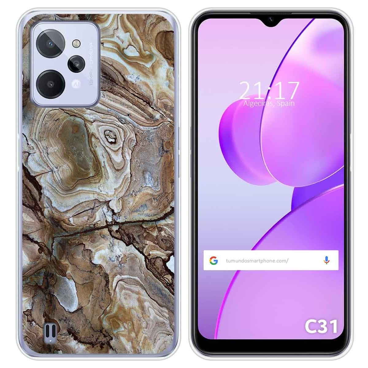 Funda Silicona para Realme C31 diseño Mármol 14 Dibujos