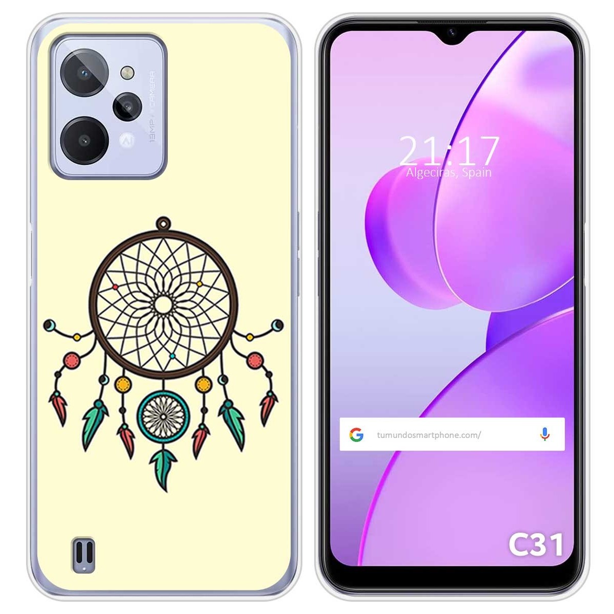 Funda Silicona para Realme C31 diseño Atrapasueños Dibujos