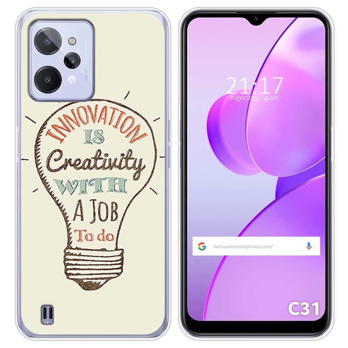 Funda Silicona para Realme C31 diseño Creativity Dibujos