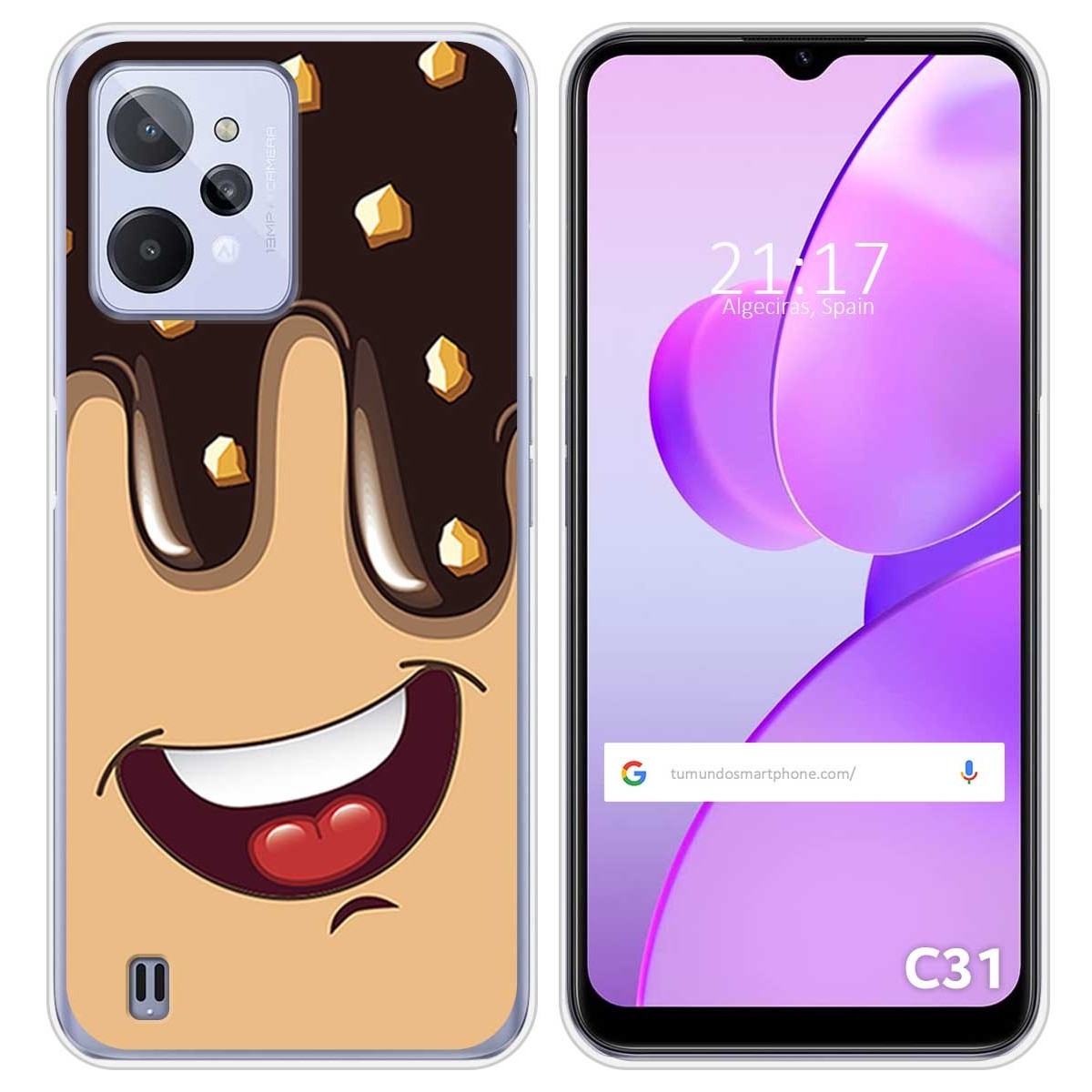 Funda Silicona para Realme C31 diseño Helado Chocolate Dibujos