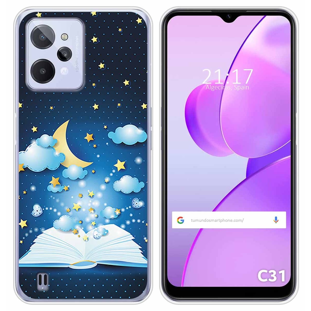 Funda Silicona para Realme C31 diseño Libro Cuentos Dibujos