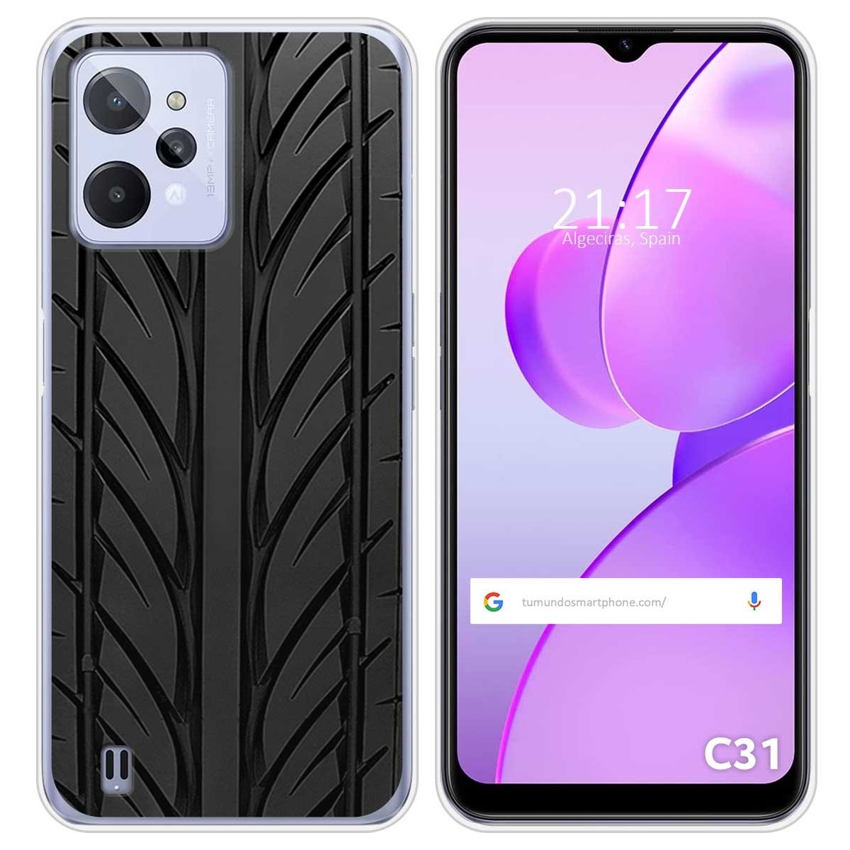 Funda Silicona para Realme C31 diseño Neumatico Dibujos