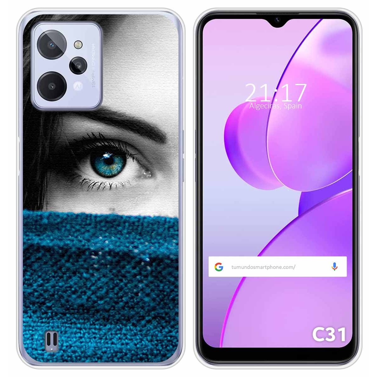 Funda Silicona para Realme C31 diseño Ojo Dibujos
