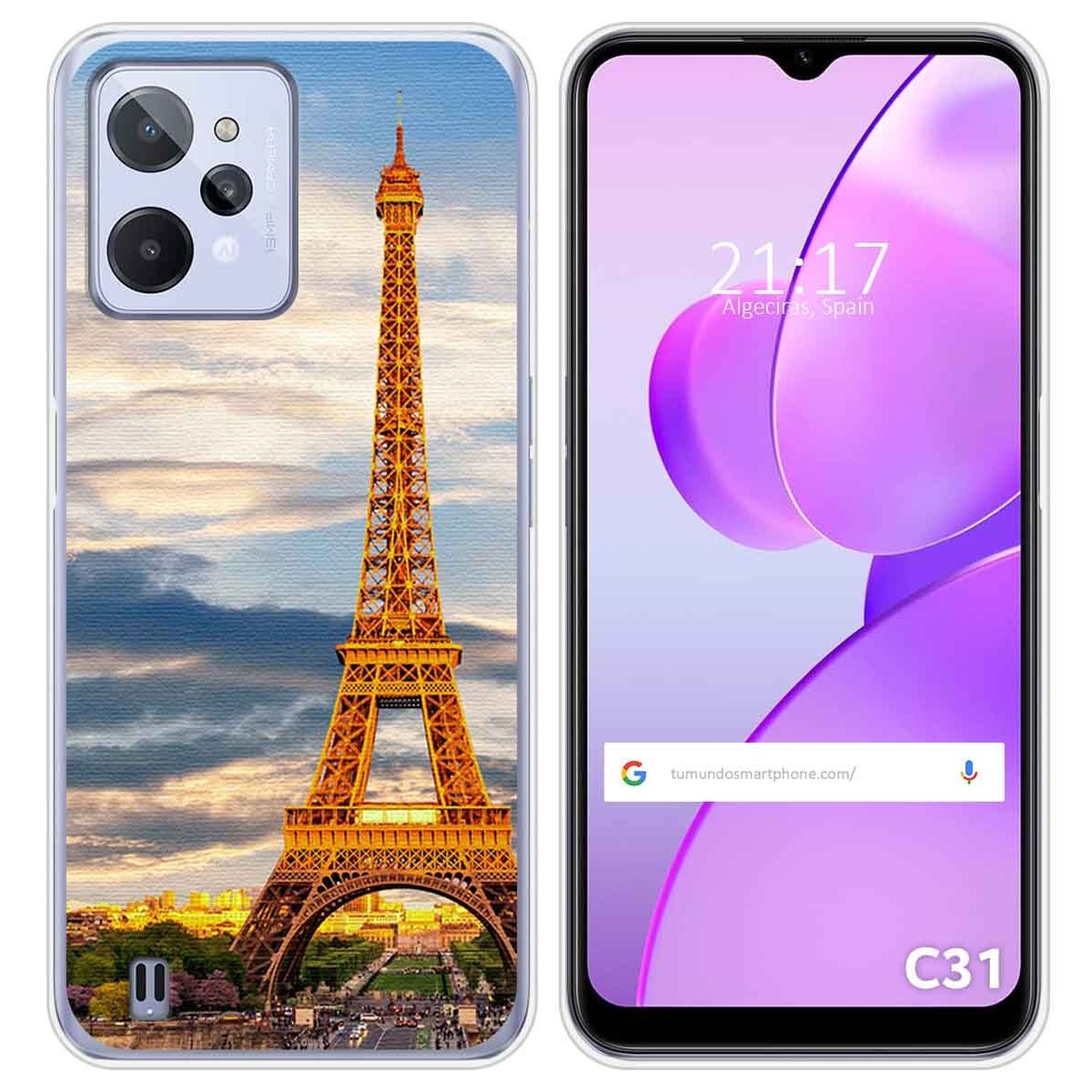 Funda Silicona para Realme C31 diseño Paris Dibujos
