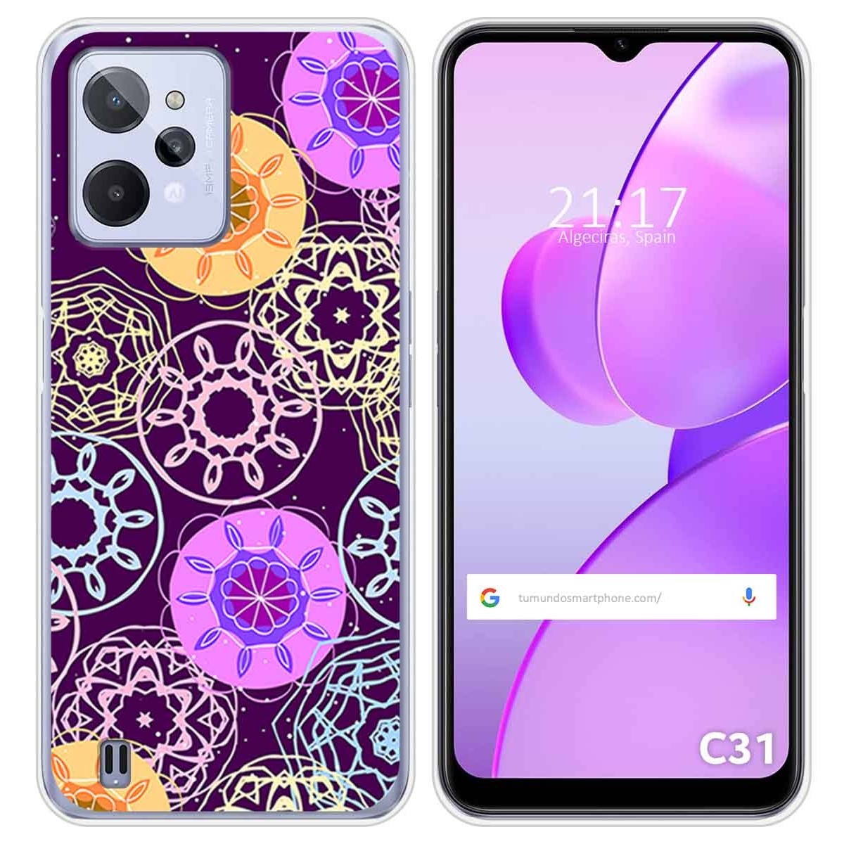 Funda Silicona para Realme C31 diseño Radial Dibujos