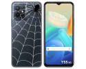 Funda Silicona Transparente para Vivo Y55 5G diseño Araña Dibujos