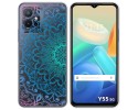 Funda Silicona Transparente para Vivo Y55 5G diseño Mandala Dibujos