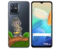 Funda Silicona Transparente para Vivo Y55 5G diseño Mono Dibujos