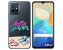 Funda Silicona Transparente para Vivo Y55 5G diseño Summer Dibujos