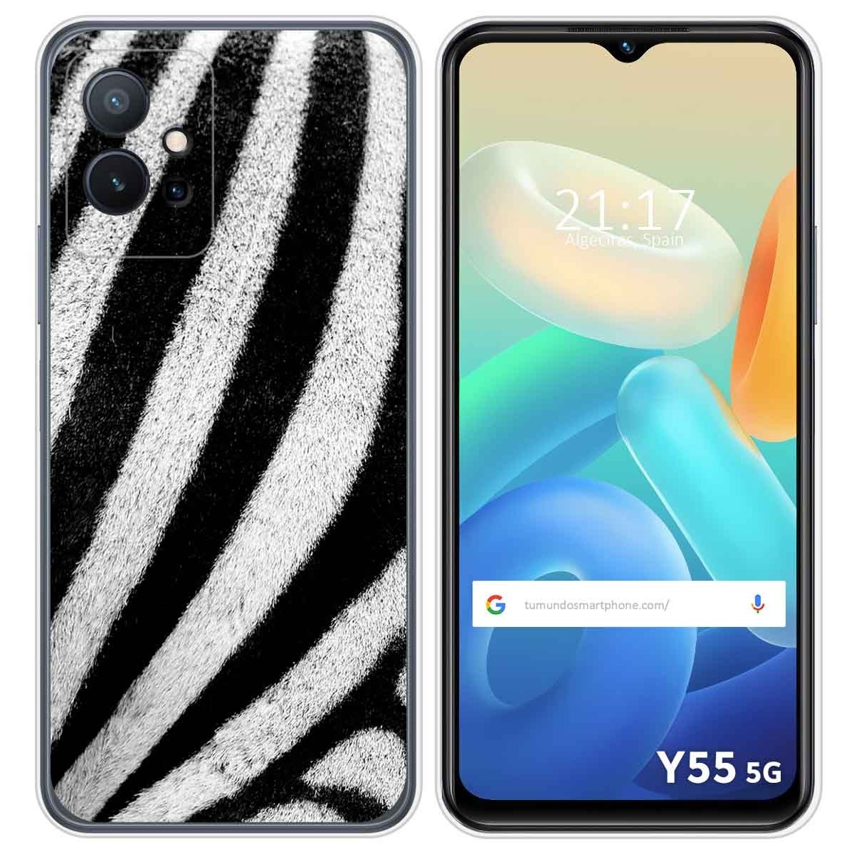 Funda Silicona para Vivo Y55 5G diseño Animal 02 Dibujos