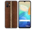 Funda Silicona para Vivo Y55 5G diseño Cuero 01 Dibujos