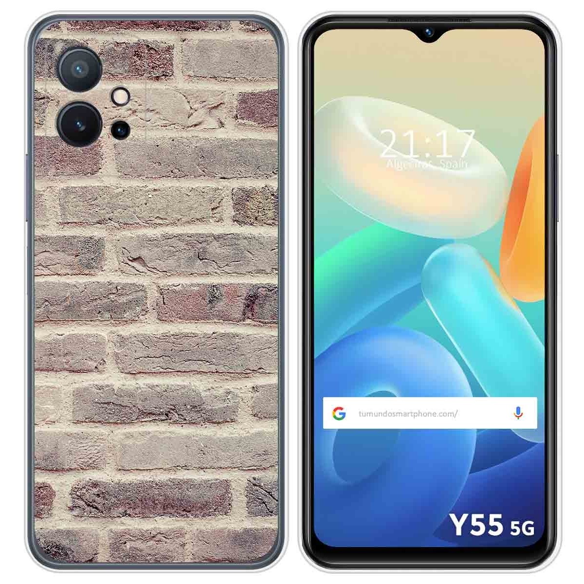 Funda Silicona para Vivo Y55 5G diseño Ladrillo 01 Dibujos