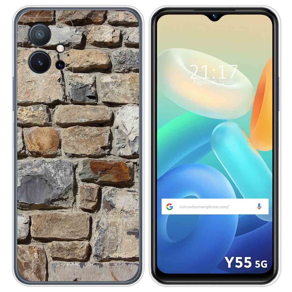 Funda Silicona para Vivo Y55 5G diseño Ladrillo 03 Dibujos