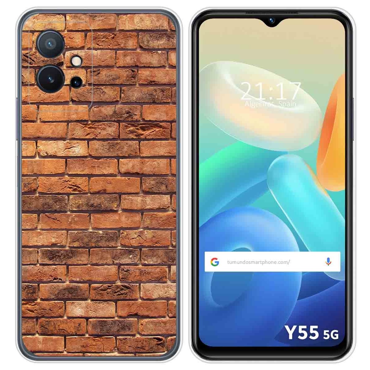 Funda Silicona para Vivo Y55 5G diseño Ladrillo 04 Dibujos