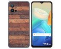 Funda Silicona para Vivo Y55 5G diseño Madera 03 Dibujos