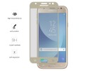 Protector Cristal Templado Frontal Completo 5D Curvo Dorado para Samsung Galaxy J3 (2017) Vidrio